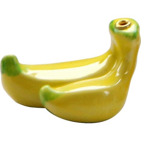 Porte-encens en céramique en forme de banane, idéal pour la maison, le bureau, la méditation et la relaxation (1 pièce) (1/5)