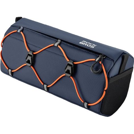 Bolsa para manillar, poliéster resistente, diseño ligero, azul oscuro. (1/2)