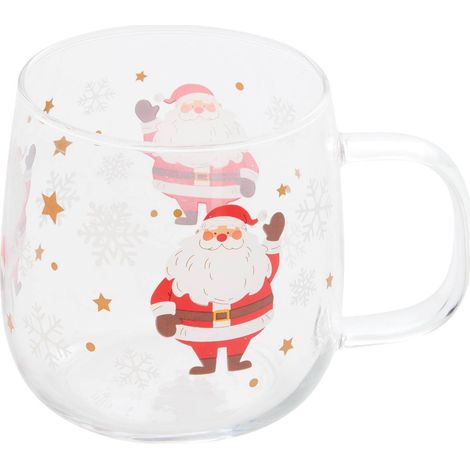 Tazza in vetro babbo natale - Feeric lights & christmas