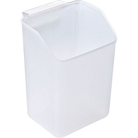 Cestino sospeso per anta, 18x18x12 cm, per riporre piccoli oggetti realizzato in materiale PP - Adatto per bagni e camere da letto - Trasparente (1/5)