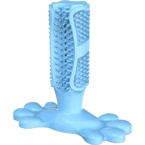 Jouets pour chiens Brosse à dents pour chiens Jouets à mâcher Brosse à dents de nettoyage des dents sûre et inoffensive pour chiens Bleu (1/5)