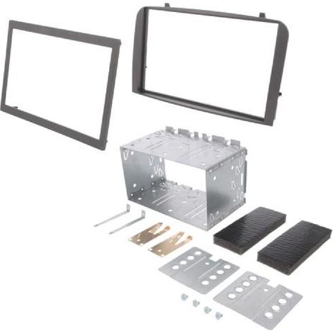 Kit Facade Autoradio FA185H compatible avec Alfa Romeo 147 GT 00-10 - Argent Fonce