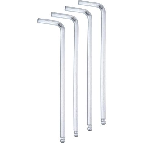 4Pcs Clé hexagonale À Bout Sphérique 4mm Argent (1/5)