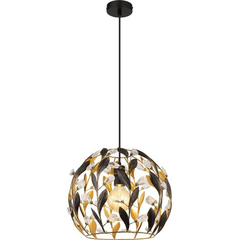 Globo - lámpara colgante - MIKA - negro - metal - Ø 40cm - E27 - (1/5)