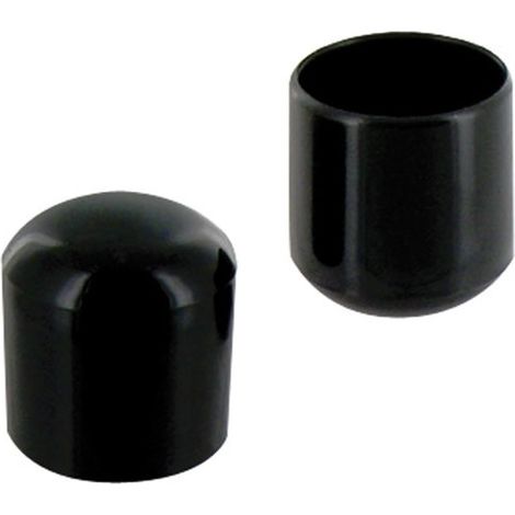 5 Embout Enveloppant Plastique Noir D.10mm Blister De 8 - Vynex
