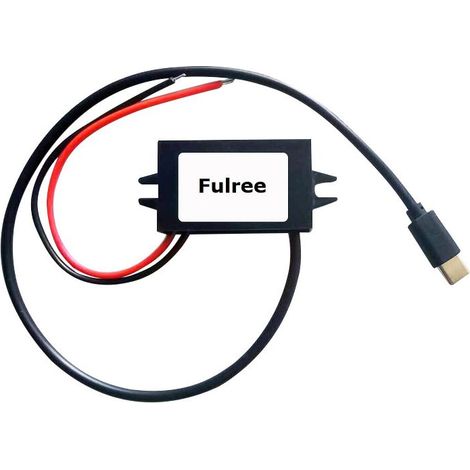 Waterproof 12V to 5V 3A converter, USB Type C DC-DC step-down converter module, compatible with Raspberry Pi 4, mobile phone and car. (1/4)