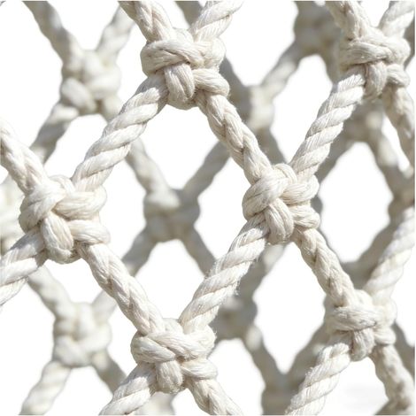 Filet de Sécurité pour Enfants Robuste Filet de Protection en 100% Coton Corde Anti Chute pour Escaliers Balcon Terrasses Fenêtres Décoration avec Attache à Glissière(Size:11m(33ft),Color:Blanc) (1/5)