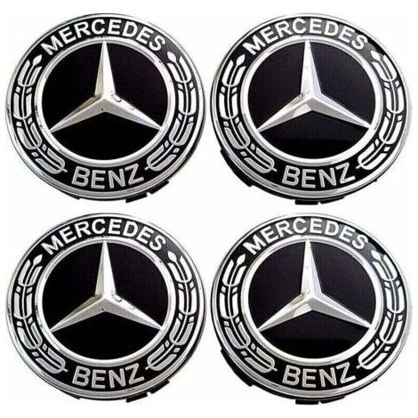 Set di 4 copricerchi – Compatibili con Mercedes-Benz – 75 mm – Copricerchi – ABS – Accessori auto (1/4)