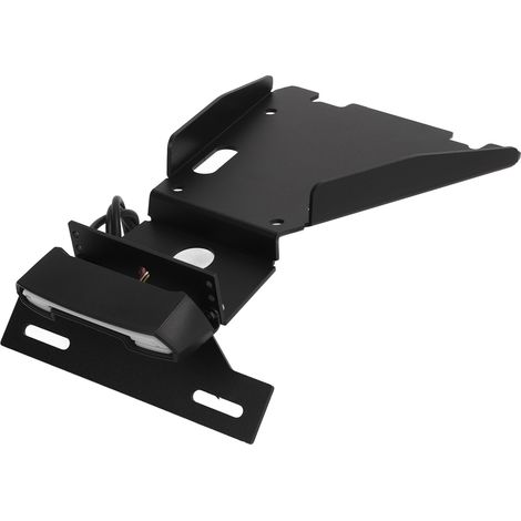 Support de plaque d'immatriculation moto avec feu arrière, remplacement pour BMW R NineT Scrambler 2016-2021, kit porte-plaque LED, noir, compatible scrambler. (1/5)