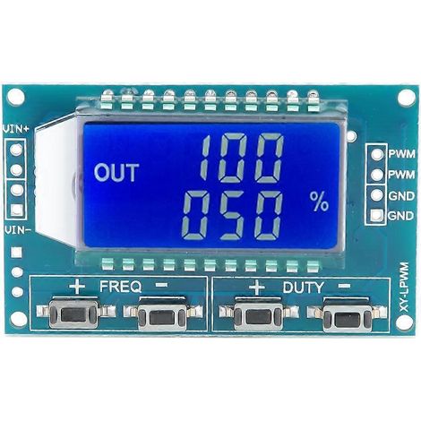 Rechtecksignalgenerator mit PWM-Puls, einstellbarem Tastverhältnis und LCD-Anzeige