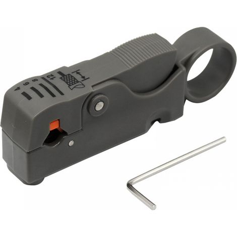 BEBUSINGOTO Outil de dénudage de câble Coaxial rotatif, outil de dénudage de câble Coaxial pour Rg6, Rg59/62 et Rg58 1 pièce (1/5)