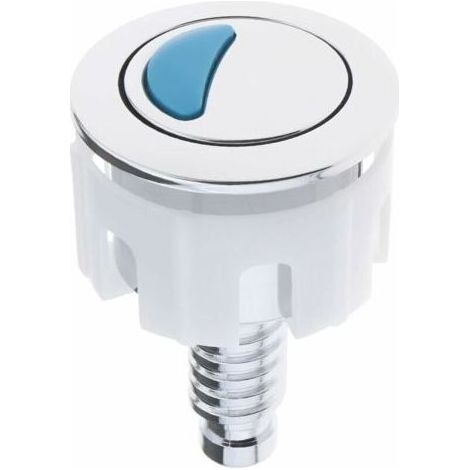 Bouton de Chasse d'eau Double Bouton Poussoir Rond en ABS Chromé Accessoires Remplacement de Toilette pour Salle de Douche Salle de Bain Toilette (1/5)