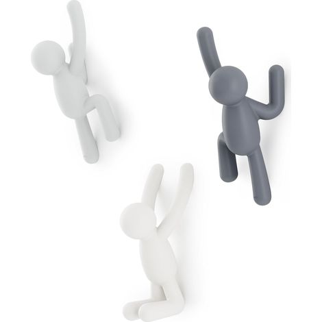 [JAMAIS UTILISÉ]Hooks muraux décoratifs lot de 3 porte-manteaux gris patères murales crochets (1/3)