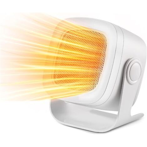 Heizlüfter, PTC-Mini-Elektroheizgerät mit 90°-Oszillation, Elektroheizgerät mit 2 Betriebsmodi, Kompaktes Zusatzheizgerät