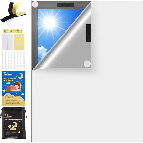 Blackout Blind without Adhesive Drilling for Canopy, Windows, Caravans Sizing, Heat Protecting (1/5)