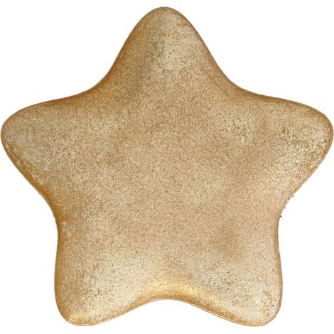 Dekoteller Stern goldfarben antik mittel - Eisen (1/2)