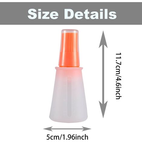 Pennello per olio in silicone arancione, 11,7 x 5 cm, 45 g, per barbecue (1/4)