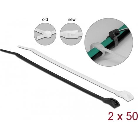 Delock Brida para cables con cabeza plana LA 110 x AN 2,5 mm 100 piezas