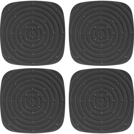 Juego de 4 esterillas lavables para nidos de gallinas ponedoras, color negro.