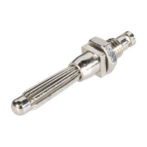 Schnepp EBBST Fiche banane embase mâle verticale Ø de la broche: 4 mm argent 1 pc(s) D21542 (1/2)