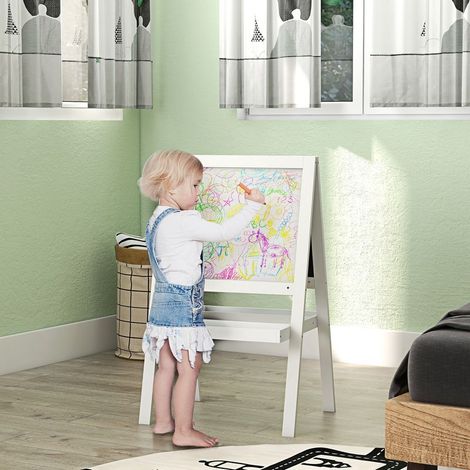 2-in-1-Tafel für Kinder: eine Seite Magnettafel, die andere Seite Whiteboard (1/5)