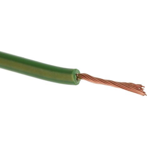 Câble triple homologation RS PRO, Vert/Jaune, Section 0,5 mm² 1 kV c.c., 600 V c.a., , Triple homologation ( Prix pour Bobine de 100 Mètres )