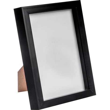 Cadre photo 3D shadow‑box noir 15x20 cm A5, vitrine de présentation rectangulaire, passe‑partout interchangeable, fixation murale (1/5)