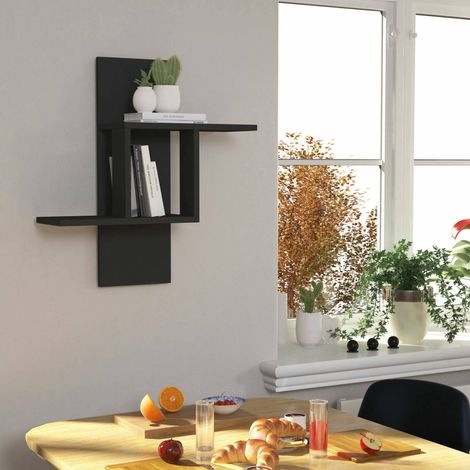Estantería Lozen, 2 Estantes, Tono Antracita, 64x20x70h cm Negro Antracita (1/3)