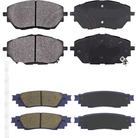KIT PASTIGLIE FRENO ANTERIORI E POSTERIORI compatibile con TOYOTA COROLLA VERSO (ZER,ZZE12.R1) / PASTIGLIE FRENANTI AUTO OEM P 83 046,P 83 047 / SOSTITUZIONE DIRETTA / BASSA POLVERE / SILENZIOSO