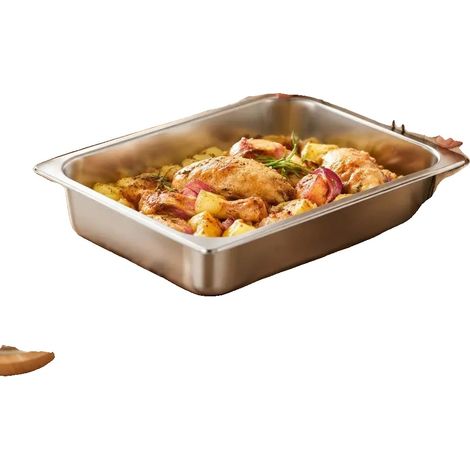 Recipientes para alimentos, acero inoxidable, antiadherentes, BLANCOS (1/2)