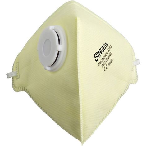 Demi-masque pliable avec valve FFP3 Singer Safety boîte de 20 pièces Jaune Unique