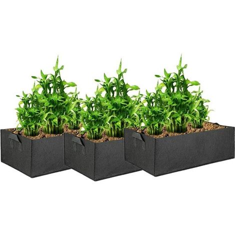 Wiederverwendbarer großer Pflanzsack Rechteckiger, atmungsaktiver Pflanzbehälter aus Stoff für Blumen, Kartoffeln, Tomaten und Karotten im Haus u (1/5)