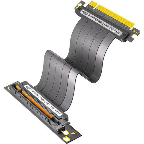 Câble extension GPU PCIe 4.0 blindé 16x avec interface PCI Express 20 cm 90° (1/5)