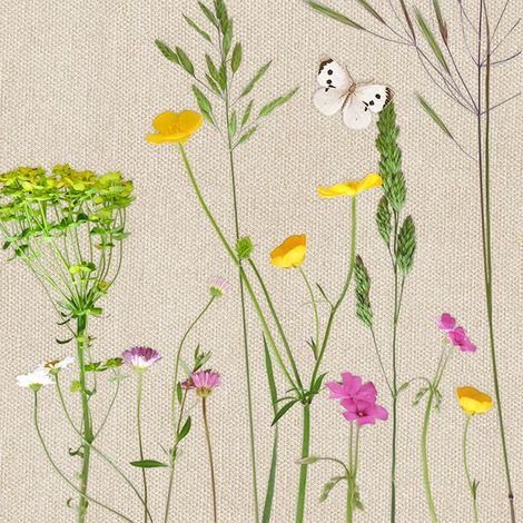 Braun & Company Servietten Motiv natur 33 x 33 cm - 20er Pack Partydekoration