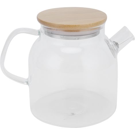 Théière en verre transparent, grande capacité 600 ml, résistante à la chaleur, bouilloire, outil pour la maison et le bureau. (1/5)