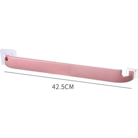 Porte-serviettes mural sans perçage (3 pièces, blanc+bleu+rose) (1/4)