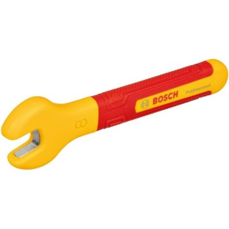 Clé plate VDE - BOSCH - 8 mm - Inclinée a 15° - Isolée jusqu'a 1000 V - Ergonomique en TPE