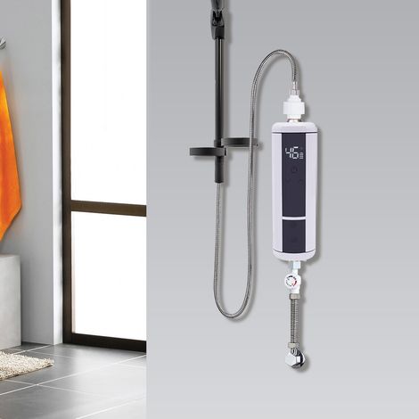 Gojoy – Chauffe-eau électrique instantané 3500W – Thermostat réglable 30-52℃ – Installation facile – IPx4 pour environnement humide