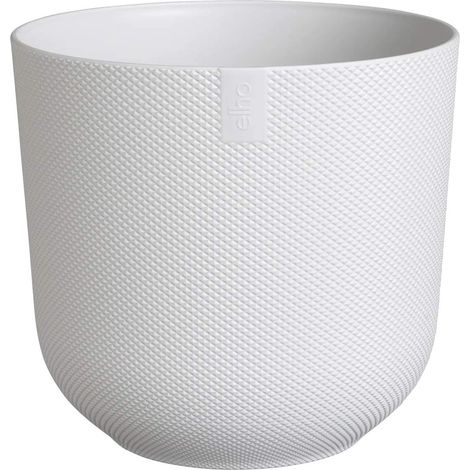 Pot Jazz Rond D.16cm Blanc Soie - Elho (1/4)