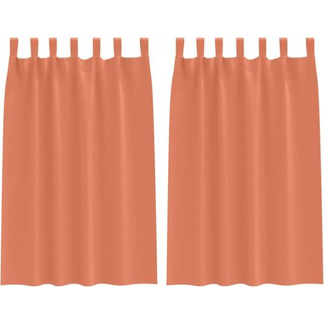 Maison Exclusive - Verdunkelungs-Vorhänge mit Ringen 2 pcs Terrak
