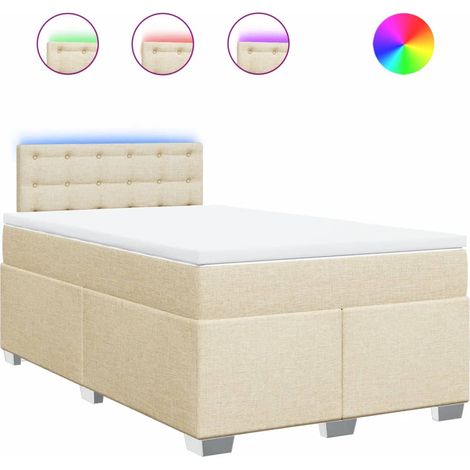 Maison Exclusive - Boxspringbett mit Matratze Creme 120x200 cm St (1/5)
