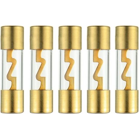 Fusible audio AGU en verre plaqué or 60A pour voiture/auto/bateau, protection contre les surtensions des amplificateurs stéréo audio (lot de 5) (1/4)