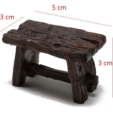 Tavolo Rettangolare in Resina Miniatura per Presepe - C3050 (1/4)