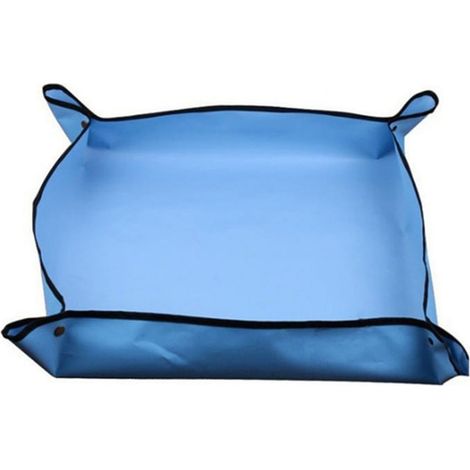 Tapis De Jardin - Imperméable Réutilisable En Tissu Oxford - Pour Transplantation Plantes Potager Et Taille - 100 cm x 100 cm - Bleu (1/5)