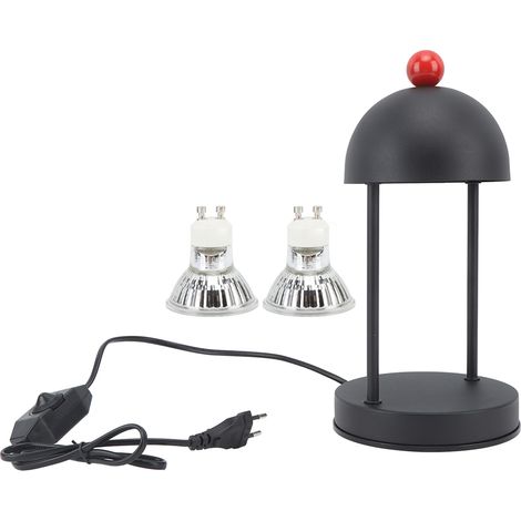 Lampe Réchauffeur de Bougie Dimmable, Lanterne à Cire Parfumée avec 2 Ampoules, 110-220V, Prise UE Noir (1/5)