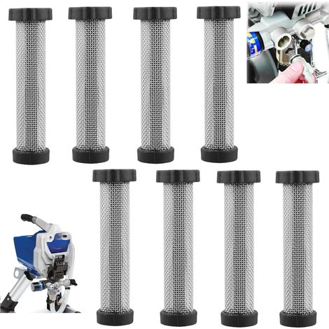 Lot de 8 filtres de pulvérisation de peinture compatibles avec Graco Magnum ProX7, ProX9, ProX17, ProX19, ProX21, XR5, XR7, XR9 (1/5)