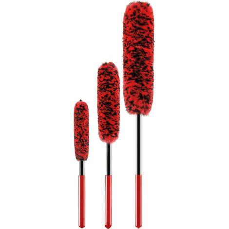 Shine kit 3 spazzole in microfibra per pulizia cerchi