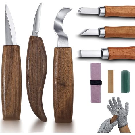 Bardusch-Outils Sculpture Sur Bois, 10pcsCiseaux Bois Outils De Sculpture, Amélioré Ciseaux Bois Pour La Sculpture Sur Bois (1/5)