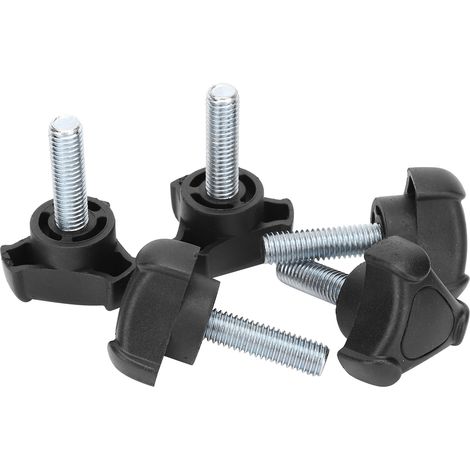 Lot de 5 vis de serrage M8 28 mm à tête triangulaire en plastique ABS