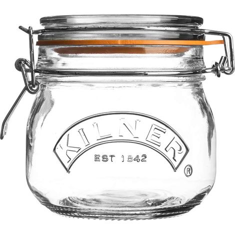 Kilner Vaso Portaoggetti Rotondo con Clip Superiore, in Vetro (1/5)